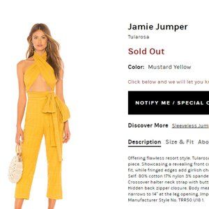 Tularosa Jamie Jumper in Mustard (Size Medium)